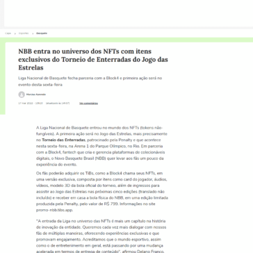 NBB entra no universo dos NFTs com itens exclusivos do Torneio de Enterradas do Jogo das Estrelas – Terra
