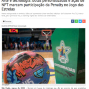 Arte e tecnologia: bolas personalizadas e ação de NFT marcam participação da Penalty no Jogo das Estrelas