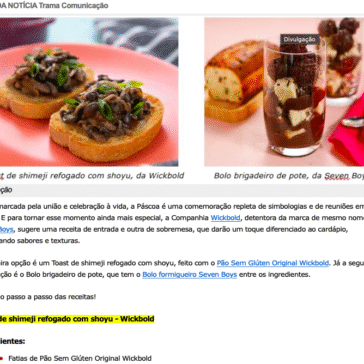 Companhia Wickbold sugere receitas para a Páscoa