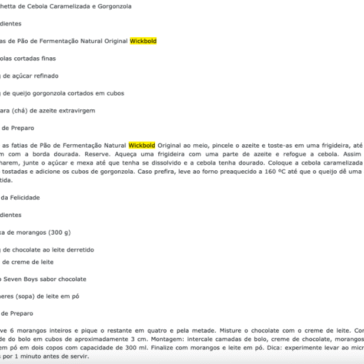 Receita: Wickbold tem sugestões para o outono