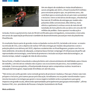 iFood investe R$ 15 milhões em compromissos de educação e meio ambiente – TI Inside