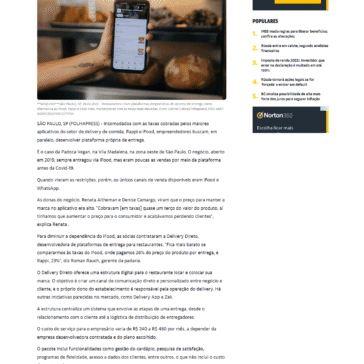 Restaurantes adotam sistema próprio de entrega para fugir de taxas de apps