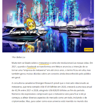 ‘O Metaverso é o futuro das criptomoedas?’, por Beibei Liu, CEO da NovaDAX