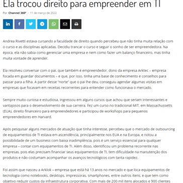 Ela trocou direito para empreender em TI