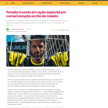 Penalty investe em ação especial em comemoração ao Dia do Goleiro – Abc da Comunicação