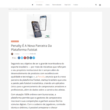 Penalty é a nova parceira da plataforma Futstat – Blog do Armindo