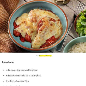 Receita de Linguiça Toscana à parmegiana – Comidas e Receitas