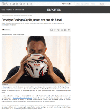 Penalty e Rodrigo Capita juntos em prol do futsal – Gazeta da Semana