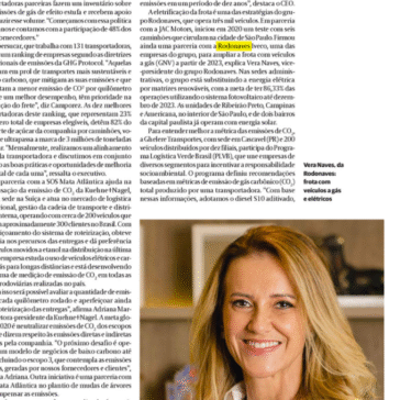 Menor emissão por quilômetro rodado