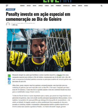 Penalty investe em ação especial em comemoração ao Dia do Goleiro – Revista Live Marketing
