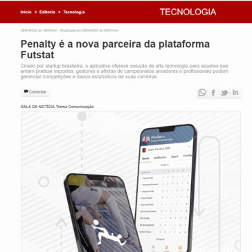 Penalty é a nova parceira da plataforma Futstat – Manezinho News