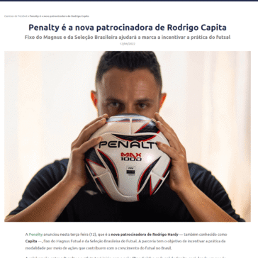 Penalty é a nova patrocinadora de Rodrigo Capita – Mantos do Futebol