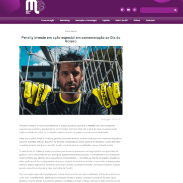 Penalty investe em ação especial em comemoração ao Dia do Goleiro – Marcas pelo Mundo