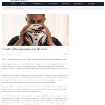 Penalty e Rodrigo Capita juntos em prol do futsal – Templo do Esporte