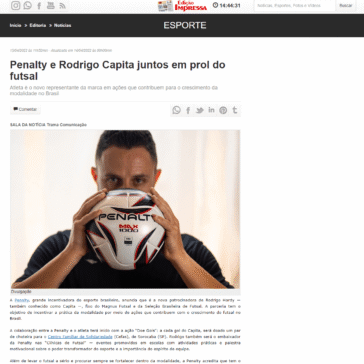 Penalty e Rodrigo Capita juntos em prol do futsal – Xis da Questão