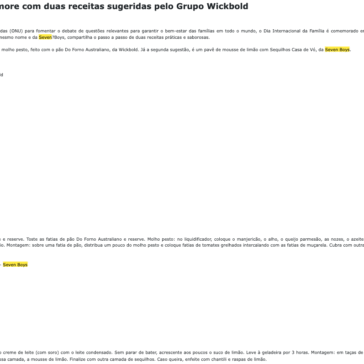Dia da Família: comemore com duas receitas sugeridas pelo Grupo Wickbold