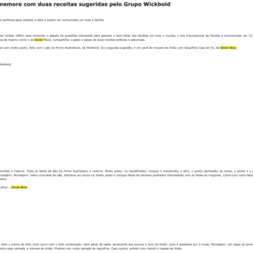 Dia da Família: comemore com duas receitas sugeridas pelo Grupo Wickbold