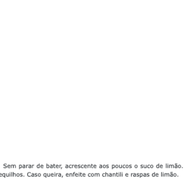 Mousse de limão com sequilhos na taça