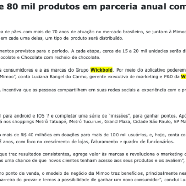Wickbold e Seven Boys distribuem mais de 80 mil produtos em parceria anual com a Mimoo