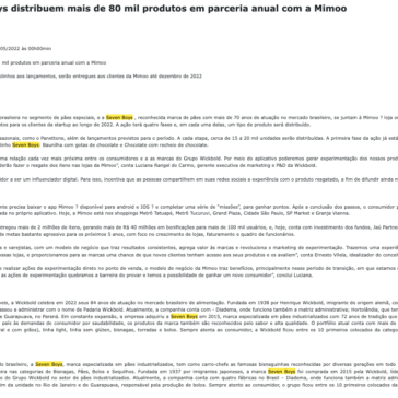 Wickbold e Seven Boys distribuem mais de 80 mil produtos em parceria anual com a Mimoo