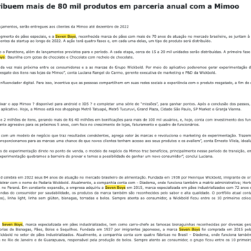 Wickbold e Seven Boys distribuem mais de 80 mil produtos em parceria anual com a Mimoo