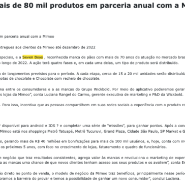 Wickbold e Seven Boys distribuem mais de 80 mil produtos em parceria anual com a Mimoo