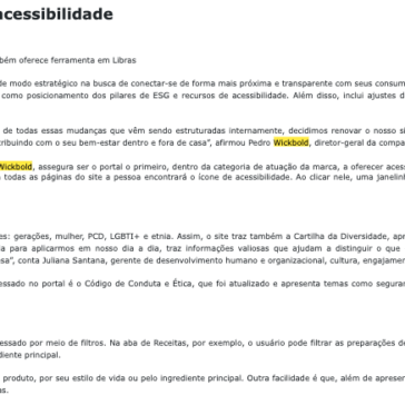Wickbold lança site com recursos de acessibilidade