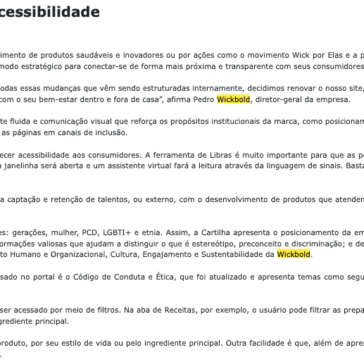 Wickbold lança site com recursos de acessibilidade