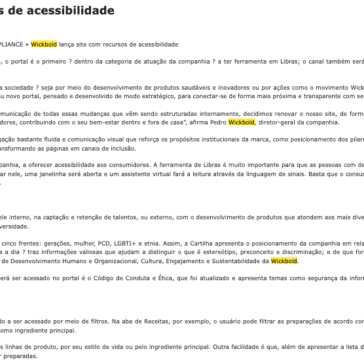 Wickbold lança site com recursos de acessibilidade