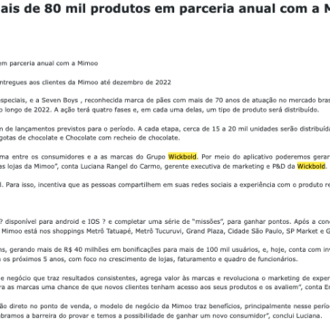 Wickbold e Seven Boys distribuem mais de 80 mil produtos em parceria anual com a Mimoo