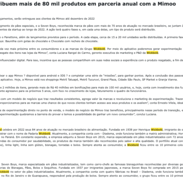 Wickbold e Seven Boys distribuem mais de 80 mil produtos em parceria anual com a Mimoo