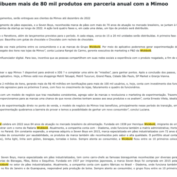 Wickbold e Seven Boys distribuem mais de 80 mil produtos em parceria anual com a Mimoo