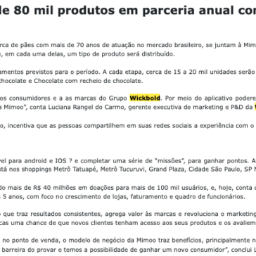 Wickbold e Seven Boys distribuem mais de 80 mil produtos em parceria anual com a Mimoo