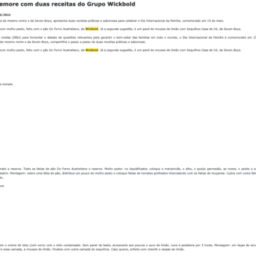 Dia da Família: comemore com duas receitas do Grupo Wickbold