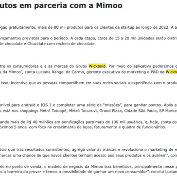 Wickbold e Seven Boys distribuem produtos em parceria com a Mimoo