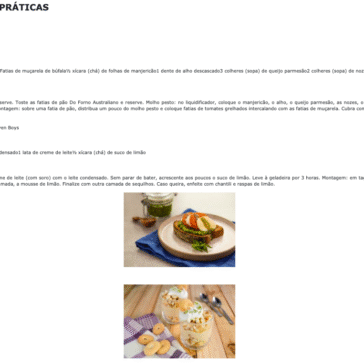 CULINÁRIA – RECEITAS PRÁTICAS