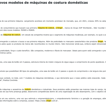 Linha M da Singer ganha dois novos modelos de máquinas de costura domésticas