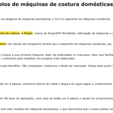 Linha M da Singer ganha dois novos modelos de máquinas de costura domésticas