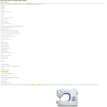 Máquina de Costura Domestica Singer M3405