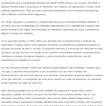 Como a tecnologia da informação pode auxiliar na segurança do paciente durante uma cirurgia? – Portal Hospitais Brasil