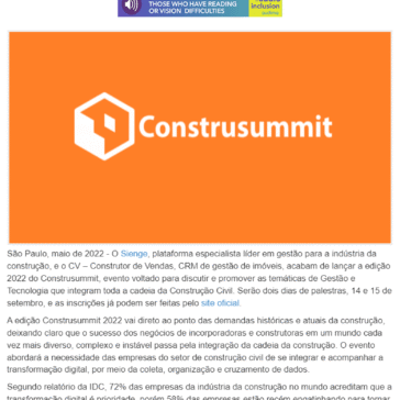 Sienge lança a edição de 2022 do Construsummit – Gazeta da Semana