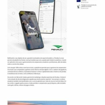 Penalty é a nova parceira da plataforma Futstat – Marketing Esportivo