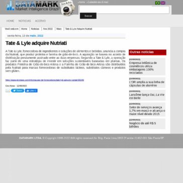 Tate & Lyle adquire Nutriati – Data Mark