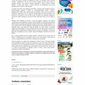 Tate & Lyle adquire empresa de fibras alimentares na China por US$ 237 milhões – Revista Indústria de Bebidas