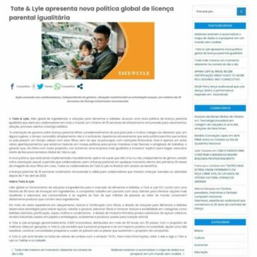 Tate & Lyle apresenta nova política global de licença parental igualitária? – Espaço Brasil