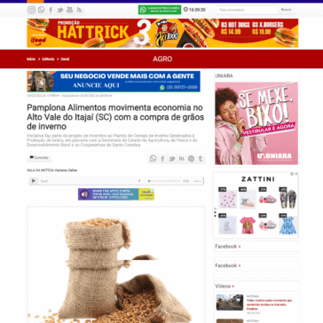 Pamplona Alimentos movimenta economia no Alto Vale do Itajaí (SC) com a compra de grãos de inverno – Araraquara Agora