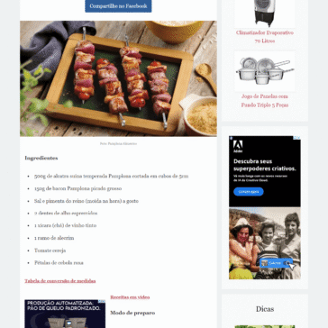 Receita de Espetinho de alcatra suína temperada com bacon – Comidas e Receitas