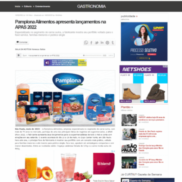 Pamplona Alimentos apresenta lançamentos na APAS 2022 – Gazeta da Semana