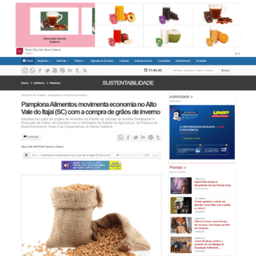 Pamplona Alimentos movimenta economia no Alto Vale do Itajaí (SC) com a compra de grãos de inverno – Gazeta da Semana