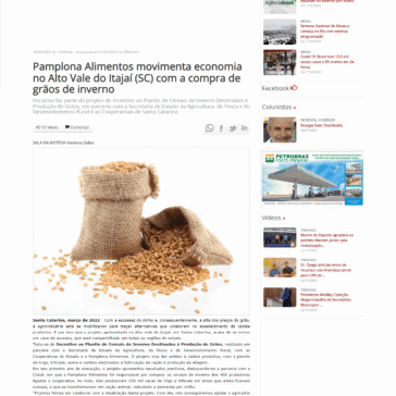 Pamplona Alimentos movimenta economia no Alto Vale do Itajaí (SC) com a compra de grãos de inverno – Gazeta do Centro Oeste